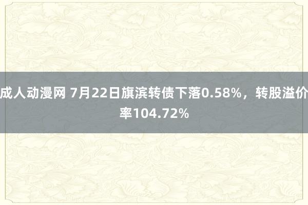 成人动漫网 7月22日旗滨转债下落0.58%，转股溢价率104.72%