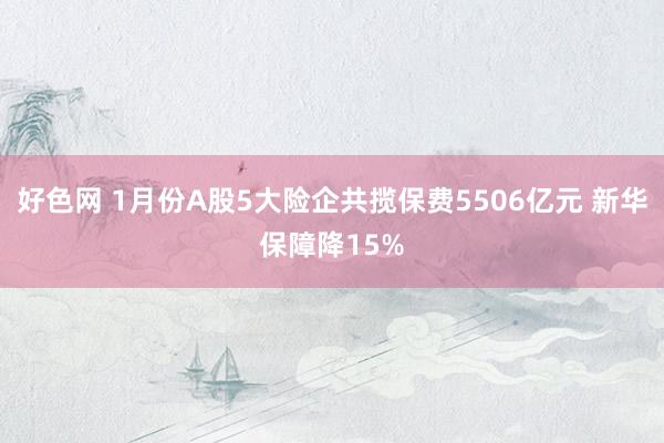 好色网 1月份A股5大险企共揽保费5506亿元 新华保障降15%