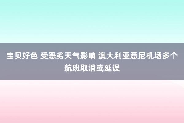 宝贝好色 受恶劣天气影响 澳大利亚悉尼机场多个航班取消或延误